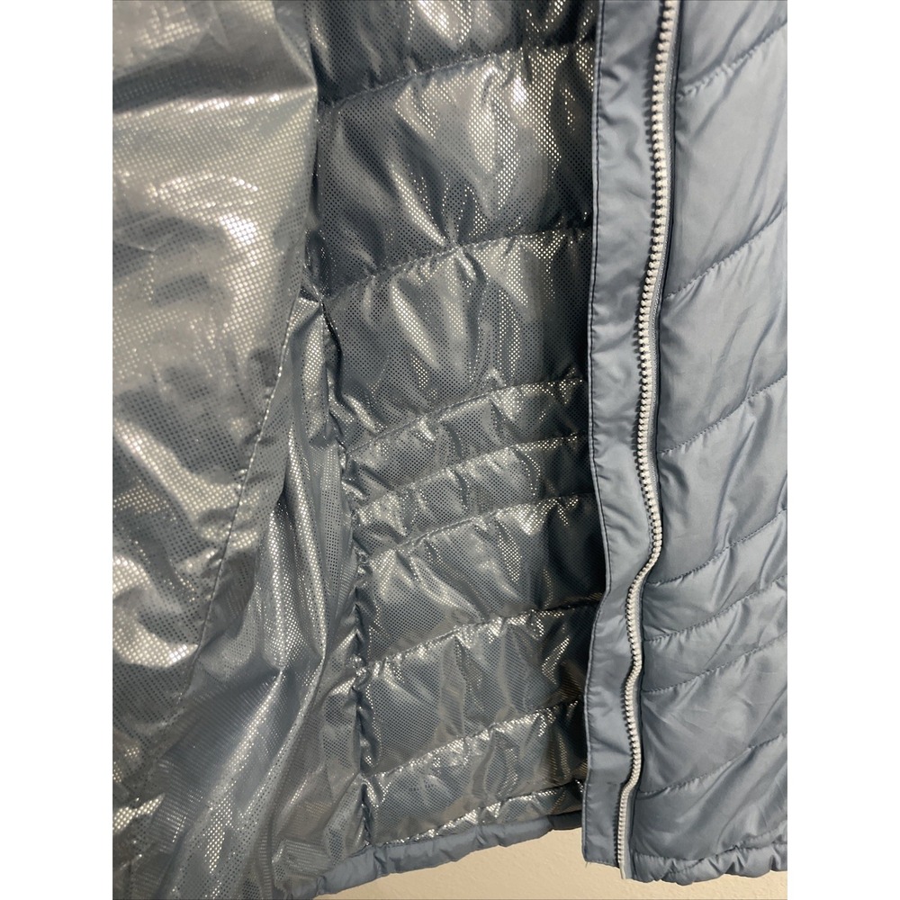 Columbia Puffer Jacket Womens Small Blue Full Zip Mock Neck Thermal Insulation - Picture 6 of 6